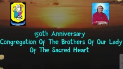 A poster announcing the 150th anniversary of the Congregation of Brothers of Our Lady of the Sacred Heart in Kenya. Credit: Lodwar Diocese