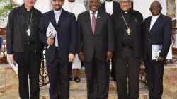 A delegation of the South African Catholic Bishops' Conference (SACBC) meeting President Ramaphosa in January 2020. Credit: SACBC