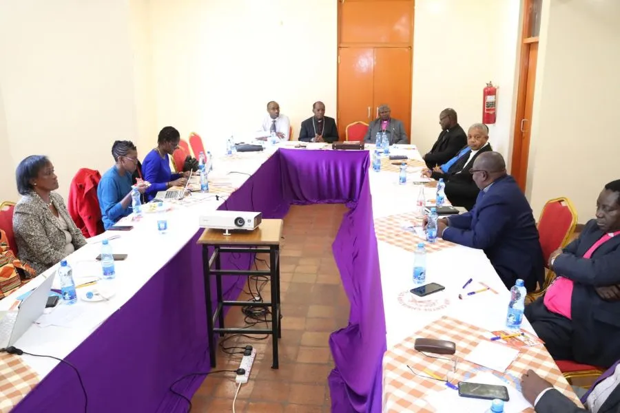 Christian leaders during the meeting at ufungamano house in Nairobi,Kenya. Credit: NCCK