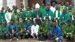 Peter Ebere Cardinal Okpaleke of Nigeria’s Ekwulobia Diocese with participants at a one-day leadership retreat for National Chaplains and National Presidents of Lay Apostolate groups in Nigeria. Credit: Ekwulobia Diocese