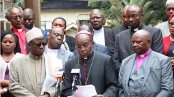 Religious leaders in Kenya during a press conference in Nairobi. Credit: NCCK