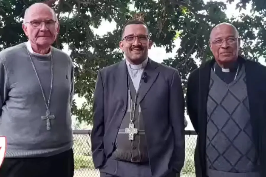 Wilfrid Fox Cardinal Napier (right), Bishop Sithembele Sipuka (center), and Cardinal-designate Stephen Brislin (left). Credit: SACBC