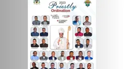 A poster showing the 26 new Priests ordained by Bishop Godfrey Igwebuike Onah of Nigeria’s Nsukka Diocese on 26 August 2023. Credit: Nsukka Diocese