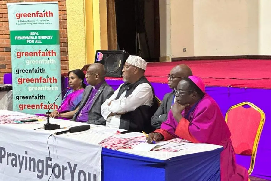 Religious Leaders reading their statement on the sidelines of the Africa Climate Summit 2023.  Credit: Jesuits Africa Madagascar/Facebook