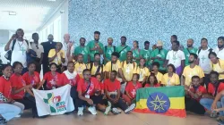 Some of the Ethiopian youth attending the World Youth Day in Lisbon, Portugal. Credit: Ms. Yemesrach Assefa