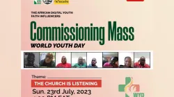 Poster announcing the commissioning Mass for members of the African Digital Faith Influencers participating in the World Youth Day in Lisbon.
Credit: African Digital Faith Influencers