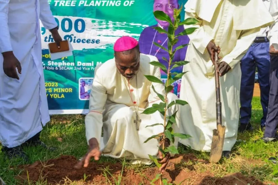 Bishop Stephen Dami Mamza during the launch of the Green Revolution Tree Campaign in Yola Diocese. Credit: Yola Diocese