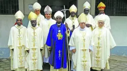 Bishops of the Congo Episcopal Conference at the end of Mass to Conclude 48th Plenary Assembly at the Inter-diocesan Centre for Works (IOC), Brazzaville on October 13, 2019