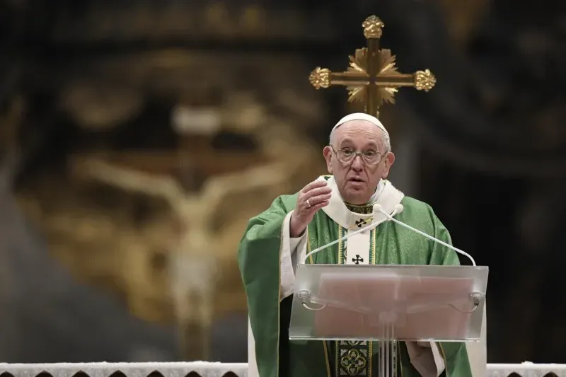 Pope Francis conferred on Catholics the lay ministries of catechist and lector at a Mass for the Sunday of the Word of God on Jan. 23, 2022. Vatican Media