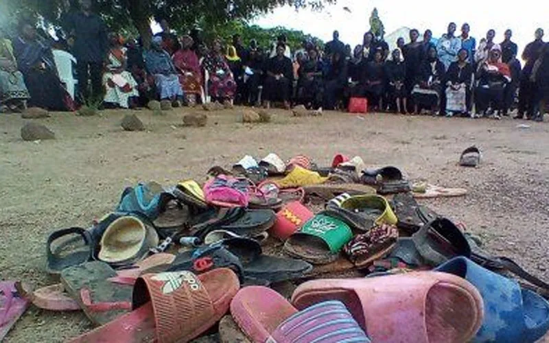 The shoes of children abducted from Bethel Baptist High School, Kaduna. Photo: Bosan Yakusak.