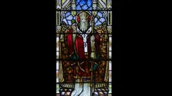 Detail of stained glass depicting St. Patrick, in Our Lady, Star of the Sea, Goleen, County Cork. | Credit: Andreas F. Borchert via Wikimedia Commons (CC BY 3.0)