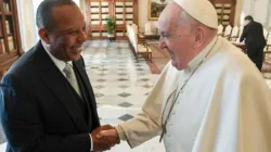 Pope Francis meets with Patrice Emery Trovoada, Prime Minister of São Tomé and Príncipe. Credit: Vatican Media