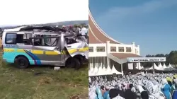 The 14-seater public service van that was transporting CWA members from the Village of Mary, the National Marian Shrine of the Kenya Conference of Catholic Bishops (KCCB) in Subukia, Nakuru Diocese.