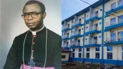 Late Bishop Pius Suh Awa and a view of the Bishop Pius Awa Memorial Pastoral Centre. Credit: Buea Diocese