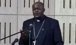 Bishop Cleophas Oseso Tuka during the opening of the 10th edition of the Catholic Private Education Institutions Association-Kenya (CaPEIA-K) conference on Tuesday, 16 April 2024. Credit: Capuchin TV