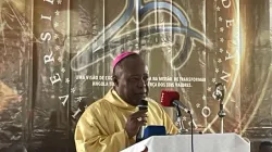Archbishop Filomeno do Nascimento Vieira Dias delivering his homily during the the thanksgiving Mass to mark the 25 years of existence of the Catholic University of Angola (UCAN). Credit: ACI Africa