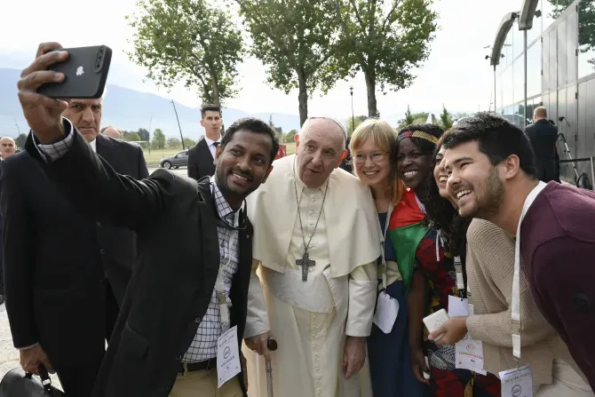 Pope Francis at the Economy of Francesco conference for young economists, researchers, and activists in Assisi, Italy, 24 September 2022. | Vatican Media.