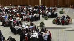 Synod on Synodality delegates meet in round table discussion groups Oct. 21, 2023. | Credit: Vatican Media