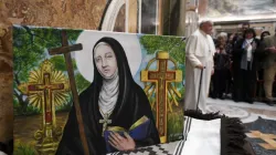Pope Francis meets with Argentine pilgrims on Feb. 9, 2024, ahead of the historic canonization of the county’s first female saint on Sunday, Feb. 11, 2024. | Credit: Vatican Media