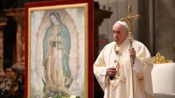 Pope Francis offers Mass on the feast of Our Lady of Guadalupe in St. Peter's Basilica on Dec. 12, 2020. | Vatican Media