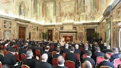 Pope Francis speaking to participants of the General Chapters of three religious congregations in audience at the Vatican on July 14, 2022. Vatican Media