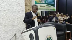 Fr. George Ehusani, delivering his presentation during the 2022 National Scientific Conference of the Nigerian Association of Industrial and Organizational Psychologists. Credit: Nigeria Catholic Network