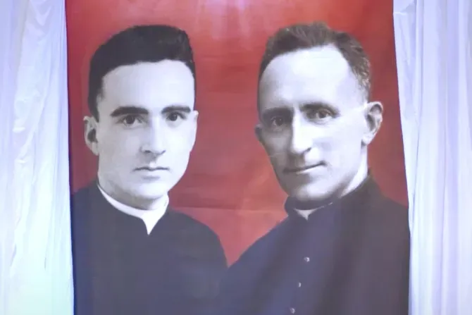 Fr. Giuseppe Bernardi and Fr. Mario Ghibaudo | Screenshot from Diocese of Cunio livestream.