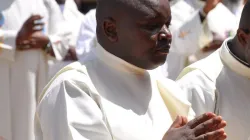 Fr. Michael Mithamo King’ori during the January 14 Ordination Mass. Credit: Nyeri Archdiocese