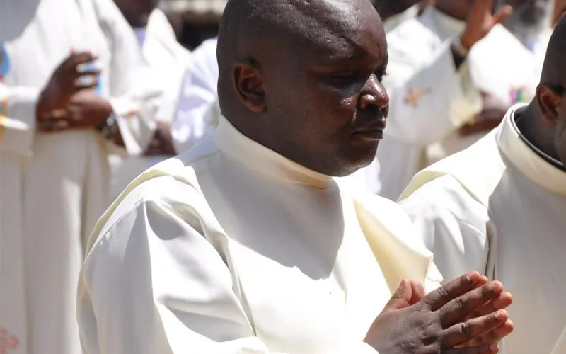 Fr. Michael Mithamo King’ori during the January 14 Ordination Mass. Credit: Nyeri Archdiocese