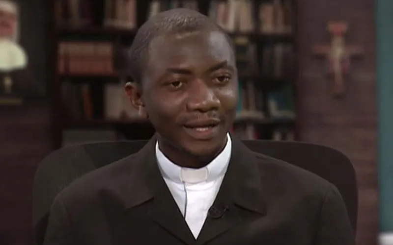 Screenshot of Fr. Herbert Niba during an interview with ETWN. Credit: EWTN