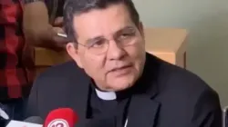 Archbishop Faustino Armendáriz Jiménez at a press conference on May 21, 2023. | Credit: Video capture/Archdiocese of Durango