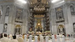 Bernini's baldacchino at the papal Mass on Jan. 1, 2024. | Credit: Vatican Media