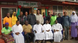 Fr Anselm Adodo, Founder Pax Herbal Clinic and Research Laboratories (Paxherbals) with some staff of the Nigeria-based Centre.