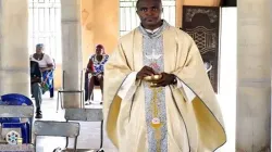 Nigerian Fr. Theophilus Ndulue of Enugu diocese who had been abducted on November 15, 2019 and freed after a day.