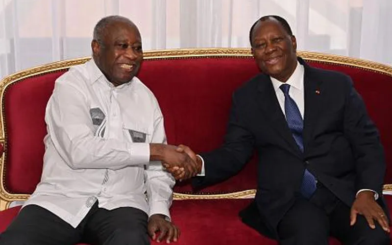 President Alassane Ouattara and Laurent Gbagbo during the July 27 meeting in Abidjan. Credit: Courtesy Photo
