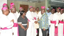 Members of the Ghana Catholic Bishops’ Conference (GCBC) with President Nana Akufo-Addo.