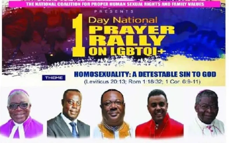 Poster announcing the Prayer Service to Seek God's intervention against Homosexuality in Ghana / Courtesy Photo