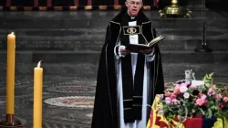 The Archbishop of Canterbury, Justin Welby, gives a reading during the state funeral of Queen Elizabeth II at Westminster Abbey on Sept.19, 2022, in London. | Photo by Ben Stansall — WPA Pool/Getty Images