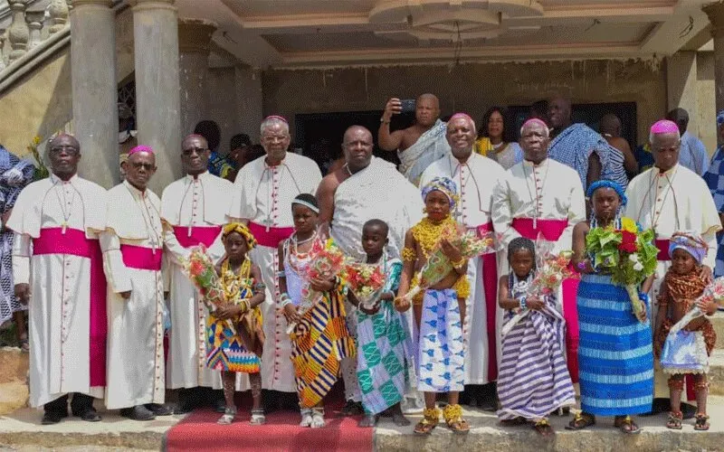 Some members of the Ghana Catholic Bishops’ Conference (GCBC) at the end of the closing Mass of their Annual Plenary Assembly in the Diocese of Keta–Akatsi. / Facebook Page Ghana Catholic Bishops’ Conference (GCBC).