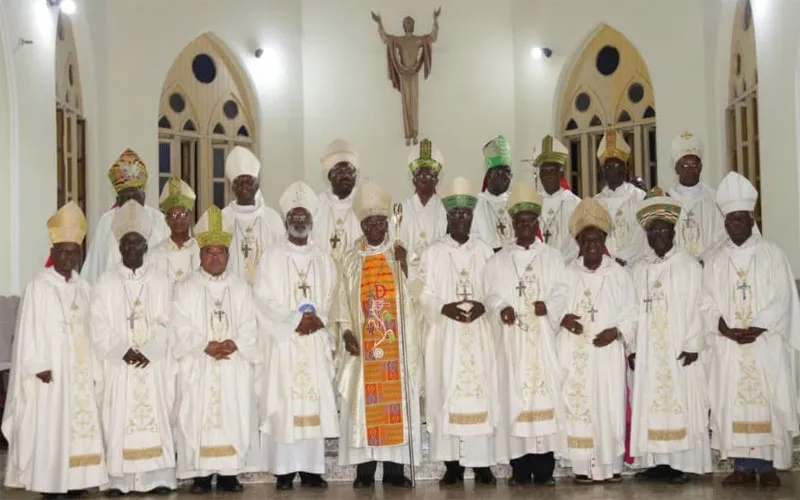 Catholic Bishops in Ghana after issuing the Communiqué  at the St. Francis de Sales Cathedral in Cape Coast on November 15, 2019 following their Annual Plenary Assembly / Damian Avevor, Ghana