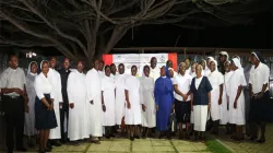 Priests and Religious at the Accra Archdiocesan Climax of the Extraordinary Missionary Month of October 2019 at the St. Thomas Aquinas Parish, Legon, Accra, October 30 2019. In the background is Archbishop John Bonaventure Kwofie of Accra / Damian Avevor, Ghana