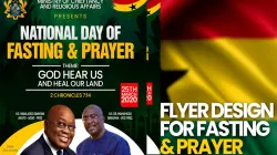A Poster announcing the National Day of Prayer and Fasting in Ghana.