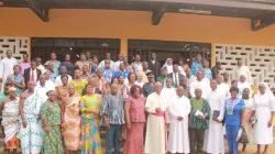 Bishop Joseph Afrifah-Agyekum of Koforidua Diocese alongside members of Association of Catholic Heads of Higher Institutions (ACHHI) in Ghana.