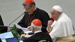 Cardinal Mario Grech and Pope Francis at the conclusion of the Synod on Synodality on Oct. 28, 2023. / Credit: National Catholic Register / Vatican Media