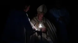Pope Francis presides at the Vatican's Easter Vigil, Saturday, March 30, 2024 / Daniel Ibanez/CNA