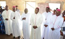 Members of Nigeria’s Ibadan Ecclesiastical Province (IEP) during a solidarity visit to Ondo Diocese following the Pentecost Sunday massacre at St. Francis Xavier Owo Catholic Parish. Credit: Ondo Diocese