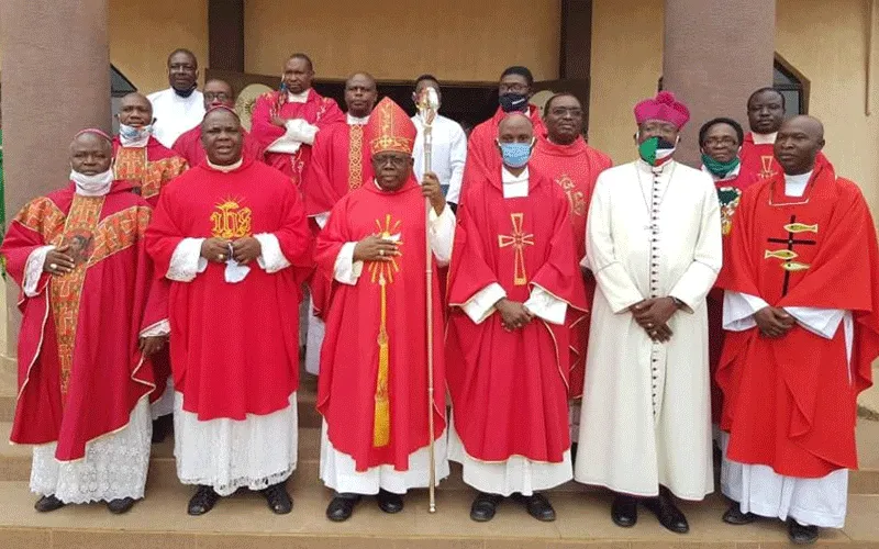 Bishops of Ibadan Ecclesiastical Province after their July 13 to14 meeting held at Nigeria’s M&M centre, Ilorin, Kwara State. / Catholic Diocese of Oyo, Nigeria.