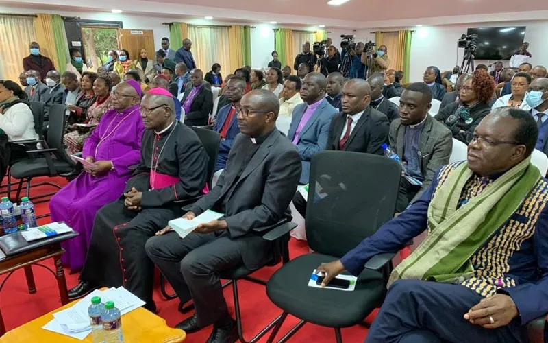 Faith based leaders in Kenya during the joint prayer meeting with the IEBC on Wednesday, August 3. Credit: Courtesy Photo.