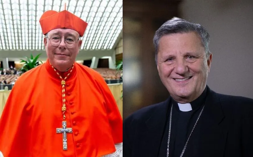 Cardinal Jean-Claude Hollerich, archbishop of Luxembourg (left) and Cardinal Mario Grech, secretary general of the Synod of Bishops / Daniel Ibáñez/CNA
