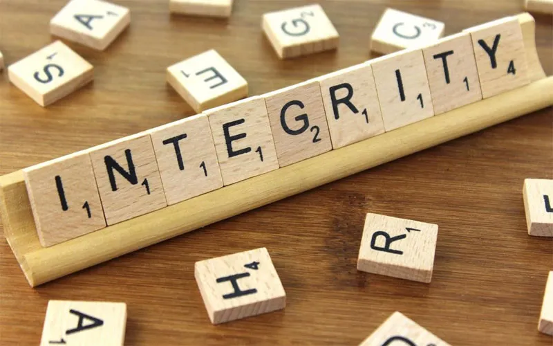Representation of Integrity, seen as mutually exclusive with corruption